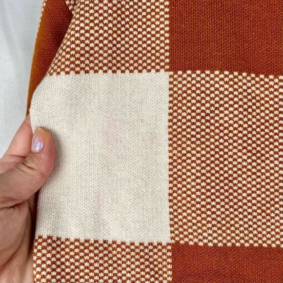 Jones New York Plaid Grigham Fall Sweater Small - Picture 4 of 14